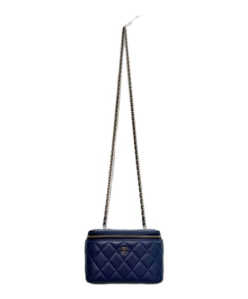 CHANEL（シャネル）CHANEL (シャネル) チェーンスモールバニティーバッグ ネイビー サイズ:スモールの古着・服飾アイテム
