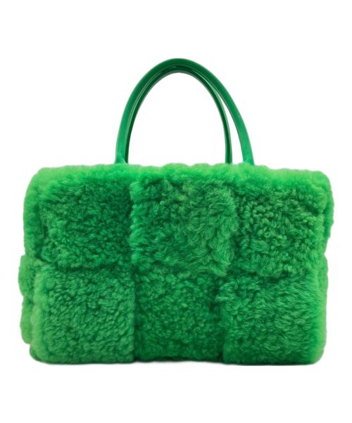 BOTTEGA VENETA（ボッテガベネタ）BOTTEGA VENETA (ボッテガベネタ) ボア アルコトートバッグ グリーン サイズ:スモールの古着・服飾アイテム
