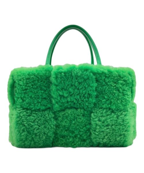 BOTTEGA VENETA（ボッテガベネタ）BOTTEGA VENETA (ボッテガベネタ) ボア アルコトートバッグ グリーン サイズ:スモールの古着・服飾アイテム