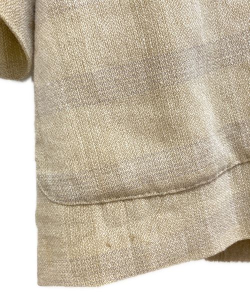 HERMES（エルメス）HERMES (エルメス) リネンチェックジャケット ベージュ サイズ:48の古着・服飾アイテム