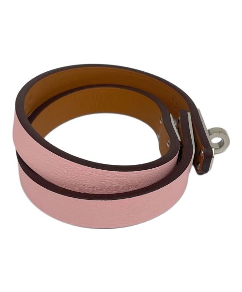 HERMES（エルメス）HERMES (エルメス) ミニケリードゥブルトゥール/シルバー金具/ヴォースイフト/ローズ･サクラ/B刻印 ピンク サイズ:T2 未使用品の古着・服飾アイテム