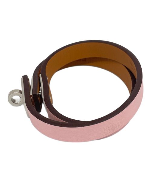 HERMES（エルメス）HERMES (エルメス) ミニケリードゥブルトゥール/シルバー金具/ヴォースイフト/ローズ･サクラ/B刻印 ピンク サイズ:T2 未使用品の古着・服飾アイテム