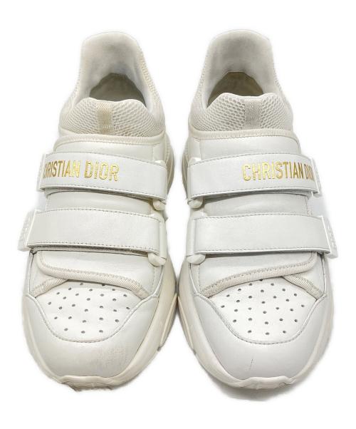 Christian Dior（クリスチャン ディオール）Christian Dior (クリスチャン ディオール) ベルクロスニーカー ホワイト サイズ:36の古着・服飾アイテム