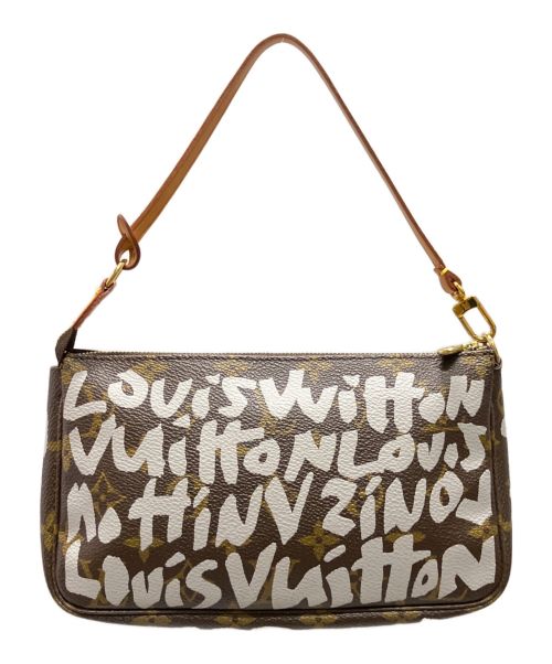 LOUIS VUITTON（ルイ ヴィトン）LOUIS VUITTON (ルイ ヴィトン) グラフィティ ポシェット アクセソワール ブラウンの古着・服飾アイテム