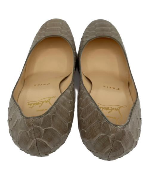 Christian Louboutin（クリスチャン・ルブタン）Christian Louboutin (クリスチャン・ルブタン) パイソンヒールパンプス ベージュ サイズ:36　1/2の古着・服飾アイテム