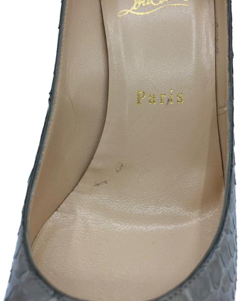 Christian Louboutin（クリスチャン・ルブタン）Christian Louboutin (クリスチャン・ルブタン) パイソンヒールパンプス ベージュ サイズ:36　1/2の古着・服飾アイテム