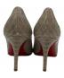中古・古着 Christian Louboutin (クリスチャン・ルブタン) パイソンヒールパンプス ベージュ サイズ:36　1/2：15000円