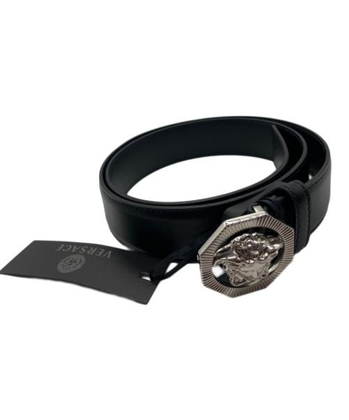 VERSACE（ヴェルサーチェ）VERSACE (ヴェルサーチェ) レザーベルト ブラック 未使用品の古着・服飾アイテム