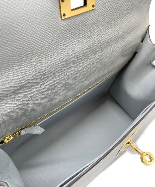 HERMES（エルメス）HERMES (エルメス) ケリー 28 外縫い/ゴールド金具/ヴォースイフト/ブルー系/C刻印 ブルー系 サイズ:28の古着・服飾アイテム