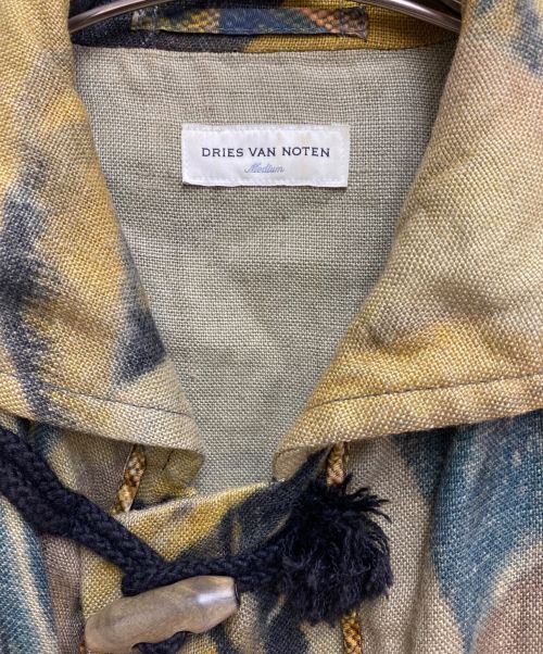 DRIES VAN NOTEN（ドリスヴァンノッテン）DRIES VAN NOTEN (ドリスヴァンノッテン) ダッフルリネンコート マルチカラー サイズ:Mの古着・服飾アイテム