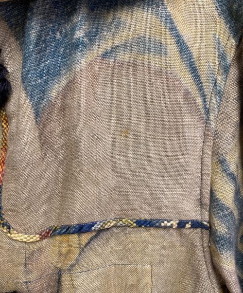 DRIES VAN NOTEN（ドリスヴァンノッテン）DRIES VAN NOTEN (ドリスヴァンノッテン) ダッフルリネンコート マルチカラー サイズ:Mの古着・服飾アイテム