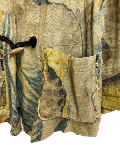 DRIES VAN NOTEN（ドリスヴァンノッテン）DRIES VAN NOTEN (ドリスヴァンノッテン) ダッフルリネンコート マルチカラー サイズ:Mの古着・服飾アイテム