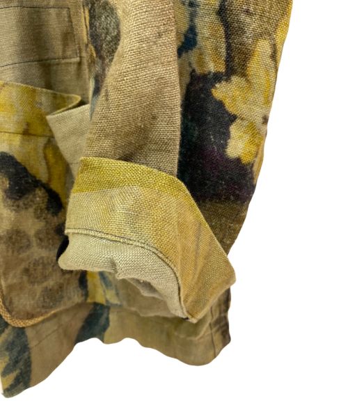 DRIES VAN NOTEN（ドリスヴァンノッテン）DRIES VAN NOTEN (ドリスヴァンノッテン) ダッフルリネンコート マルチカラー サイズ:Mの古着・服飾アイテム