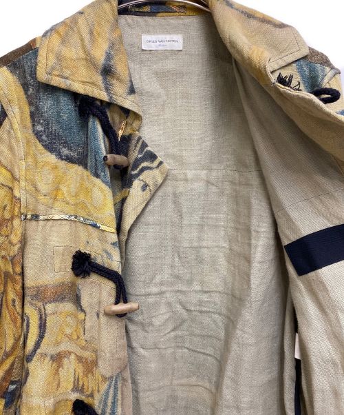 DRIES VAN NOTEN（ドリスヴァンノッテン）DRIES VAN NOTEN (ドリスヴァンノッテン) ダッフルリネンコート マルチカラー サイズ:Mの古着・服飾アイテム