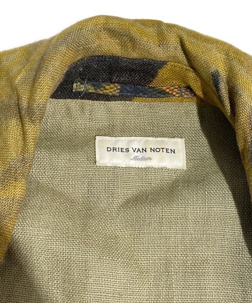 DRIES VAN NOTEN（ドリスヴァンノッテン）DRIES VAN NOTEN (ドリスヴァンノッテン) ダッフルリネンコート マルチカラー サイズ:Mの古着・服飾アイテム