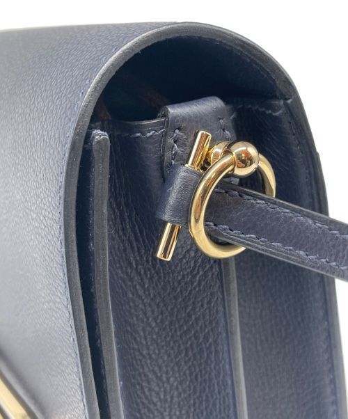 HERMES（エルメス）HERMES (エルメス) サックロウリス ミニ/エバーカラー/ゴールド金具/ネイビー/Y刻印 ネイビー サイズ:mini/ミニの古着・服飾アイテム