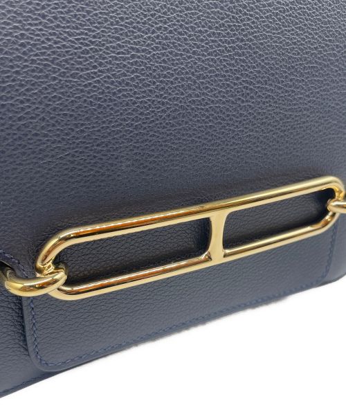 HERMES（エルメス）HERMES (エルメス) サックロウリス ミニ/エバーカラー/ゴールド金具/ネイビー/Y刻印 ネイビー サイズ:mini/ミニの古着・服飾アイテム