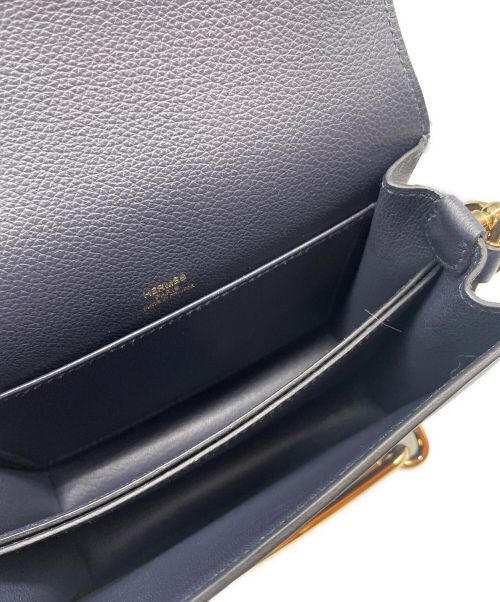 HERMES（エルメス）HERMES (エルメス) サックロウリス ミニ/エバーカラー/ゴールド金具/ネイビー/Y刻印 ネイビー サイズ:mini/ミニの古着・服飾アイテム