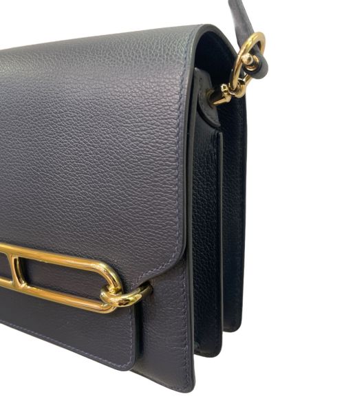 HERMES（エルメス）HERMES (エルメス) サックロウリス ミニ/エバーカラー/ゴールド金具/ネイビー/Y刻印 ネイビー サイズ:mini/ミニの古着・服飾アイテム
