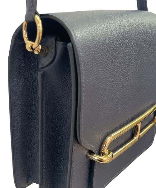 HERMES（エルメス）HERMES (エルメス) サックロウリス ミニ/エバーカラー/ゴールド金具/ネイビー/Y刻印 ネイビー サイズ:mini/ミニの古着・服飾アイテム