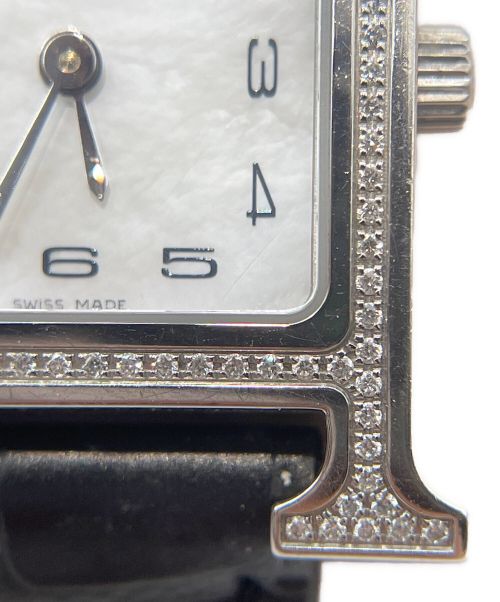 HERMES（エルメス）HERMES (エルメス) Hウォッチ スモール Ref.036735WW00 シェル サイズ:スモール/SMALLの古着・服飾アイテム