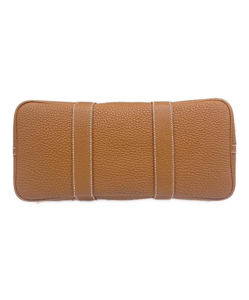 HERMES（エルメス）HERMES (エルメス) ガーデンパーティー TPM/シルバー金具/キャンバス×ネゴンダ/オレンジ系/W刻印 オレンジ×ブラウン サイズ:TPMの古着・服飾アイテム