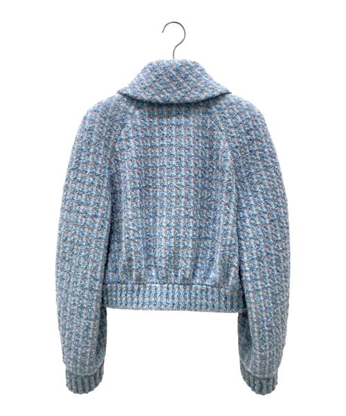 CHANEL（シャネル）CHANEL (シャネル) ウール ツイード ジャケット スカイブルー サイズ:38の古着・服飾アイテム