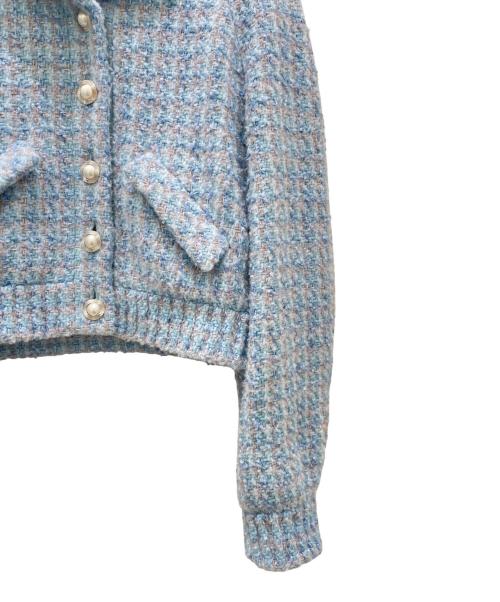 CHANEL（シャネル）CHANEL (シャネル) ウール ツイード ジャケット スカイブルー サイズ:38の古着・服飾アイテム