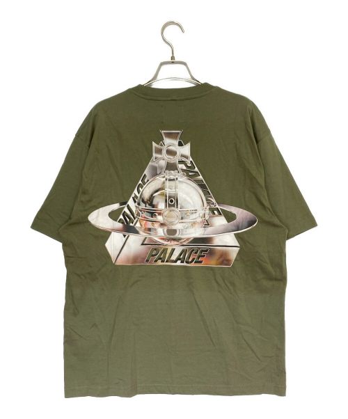 PALACE（パレス）PALACE (パレス) Vivienne Westwood (ヴィヴィアンウエストウッド) オーブTシャツ カーキ サイズ:Lの古着・服飾アイテム