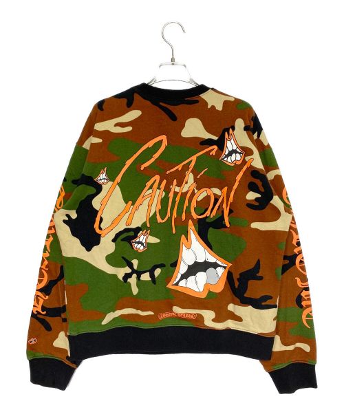 CHROME HEARTS（クロムハーツ）CHROME HEARTS (クロムハーツ) MATTY BOY (マッティー ボーイ) PPO CAUTION SWEATSHIRT マルチカラー サイズ:Lの古着・服飾アイテム