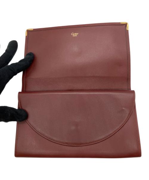 Cartier（カルティエ）Cartier (カルティエ) がま口長財布 ボルドーの古着・服飾アイテム