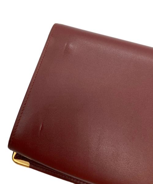 Cartier（カルティエ）Cartier (カルティエ) がま口長財布 ボルドーの古着・服飾アイテム