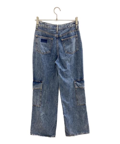GANNI（ガニー）GANNI (ガニー) ケミカルデニムカーゴパンツ スカイブルー サイズ:24の古着・服飾アイテム