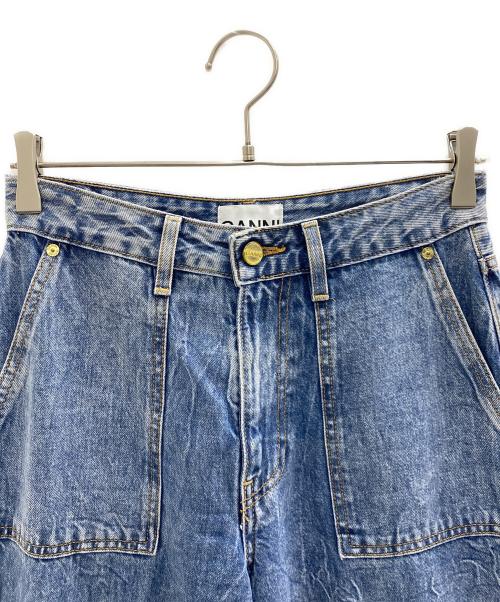 GANNI（ガニー）GANNI (ガニー) ケミカルデニムカーゴパンツ スカイブルー サイズ:24の古着・服飾アイテム