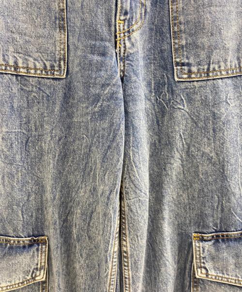 GANNI（ガニー）GANNI (ガニー) ケミカルデニムカーゴパンツ スカイブルー サイズ:24の古着・服飾アイテム