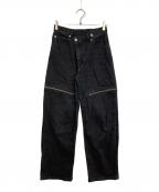 MAISON SPECIALメゾンスペシャル）の古着「サイドスラッシュデニム」｜ブラック