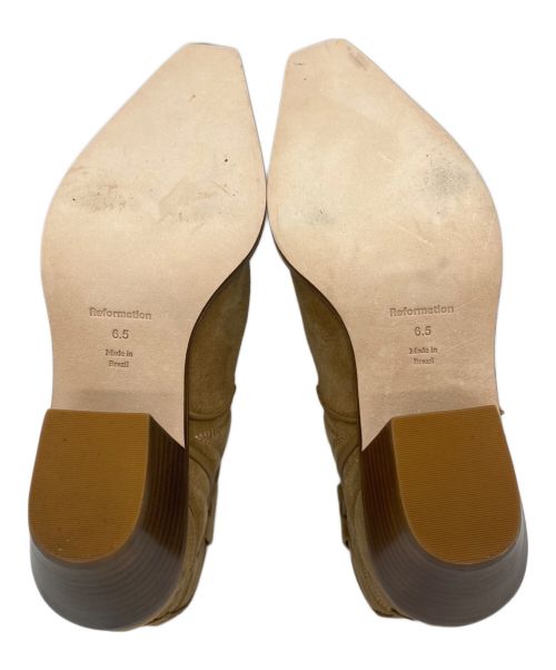 Reformation（リフォーメーション）Reformation (リフォーメーション) ショートウエスタンブーツ ベージュ サイズ:23.5-24.5cm（US6.5）の古着・服飾アイテム