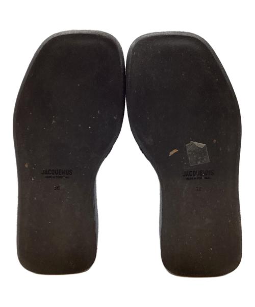 jacouemus（ジャックムス）jacouemus (ジャックムス) 厚底サンダル ブラック×ベージュ サイズ:36の古着・服飾アイテム