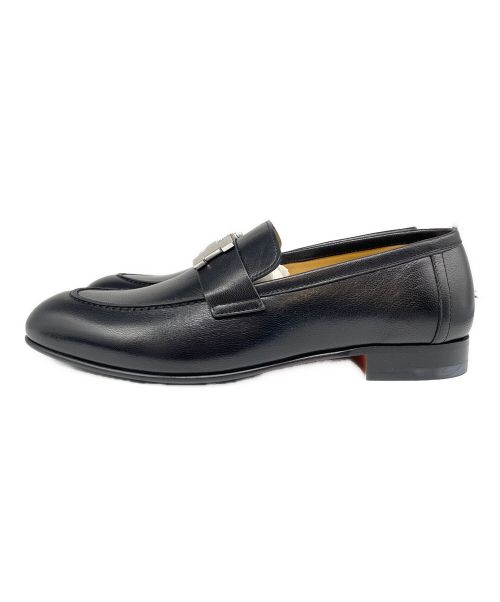 HERMES（エルメス）HERMES (エルメス) モカシン パリ シューズ ブラック サイズ:40の古着・服飾アイテム