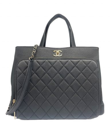 新品未使用シャネルビジネスアフィニティキルティングトートバッグ黒 中古・古着通販】CHANEL (シャネル) ビジネスアフィニティトート