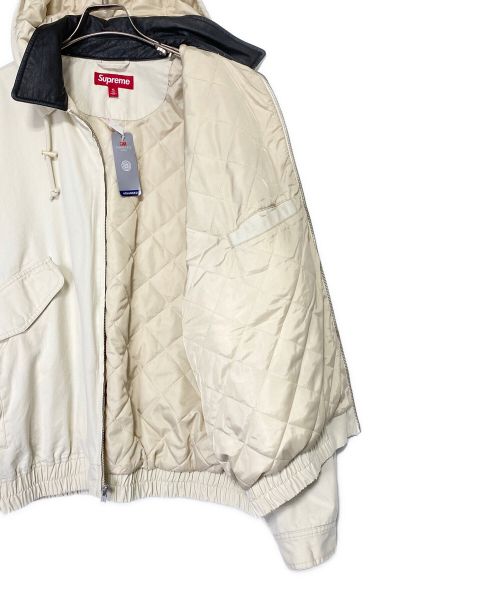 SUPREME（シュプリーム）SUPREME (シュプリーム) Leather Collar Utility Jacket アイボリー サイズ:XLの古着・服飾アイテム