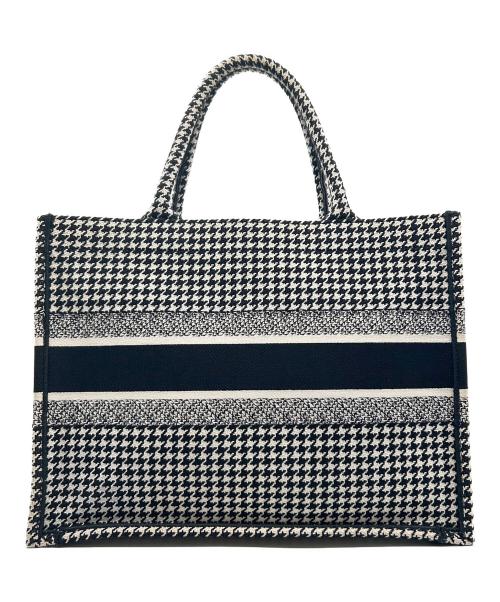 Christian Dior（クリスチャン ディオール）Christian Dior (クリスチャン ディオール) ブックトートミディアム ブラック×ホワイトの古着・服飾アイテム