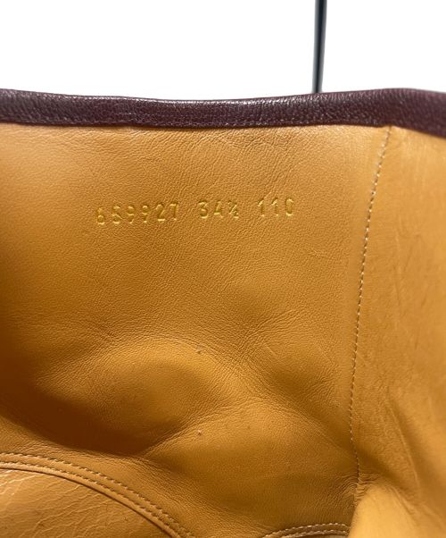 GUCCI（グッチ）GUCCI (グッチ) ヒールロゴ サイドジップ ブーティ ブラウン サイズ:34 2/1の古着・服飾アイテム