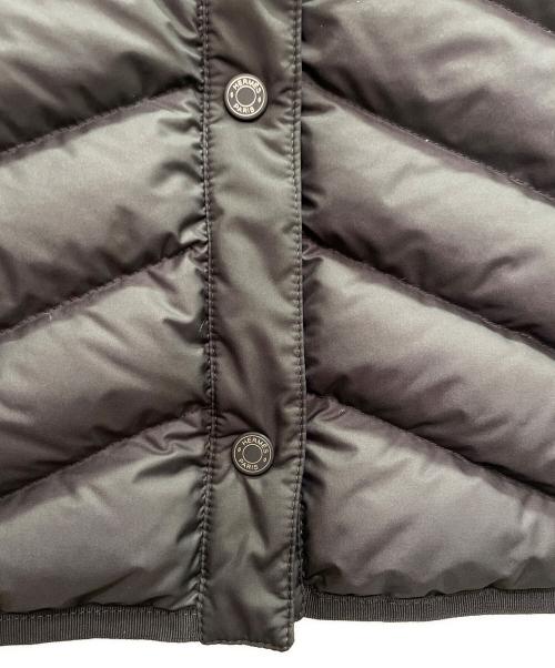 HERMES（エルメス）HERMES (エルメス) ラバーロゴパッチ ダウンジャケット ブラック サイズ:42の古着・服飾アイテム