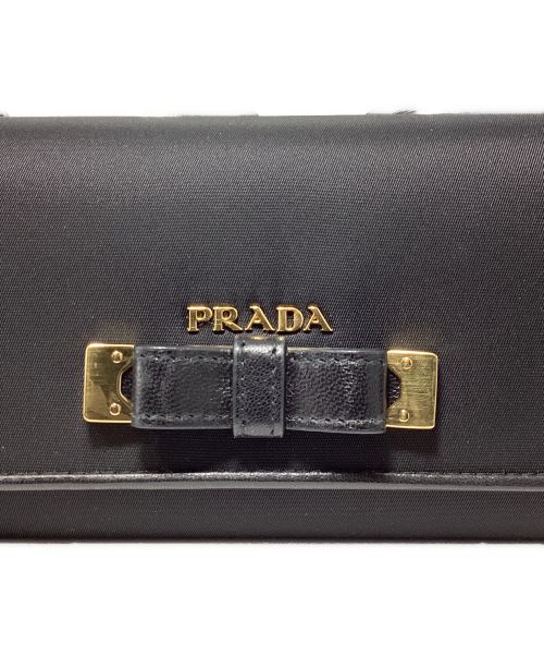 PRADA（プラダ）PRADA (プラダ) SAFFIANO METAL WALLET(サフィアーノメタルウォレット) ブラックの古着・服飾アイテム