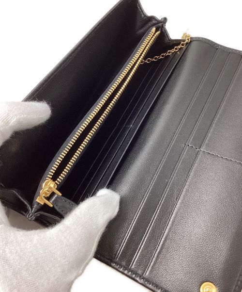 PRADA（プラダ）PRADA (プラダ) SAFFIANO METAL WALLET(サフィアーノメタルウォレット) ブラックの古着・服飾アイテム