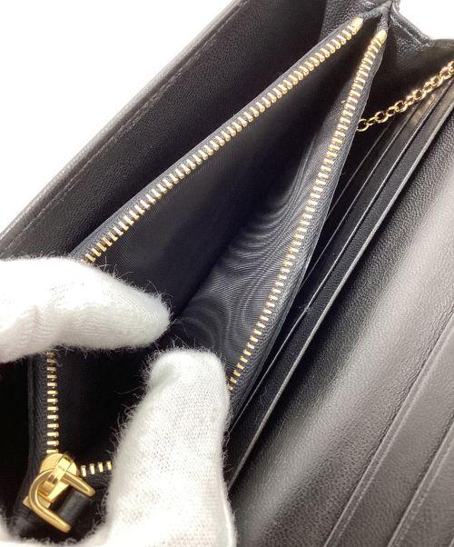 PRADA（プラダ）PRADA (プラダ) SAFFIANO METAL WALLET(サフィアーノメタルウォレット) ブラックの古着・服飾アイテム