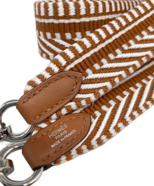 HERMES（エルメス）HERMES (エルメス) バンドリエール サングル カヴァル 50mm/85cm ブラウン サイズ:50mm/85cmの古着・服飾アイテム
