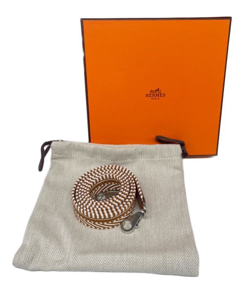 HERMES（エルメス）HERMES (エルメス) バンドリエール サングル カヴァル 50mm/85cm ブラウン サイズ:50mm/85cmの古着・服飾アイテム