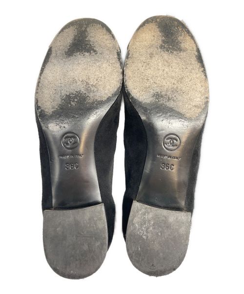 CHANEL（シャネル）CHANEL (シャネル) スウェードサイドゴアブーツ ブラック サイズ:36Cの古着・服飾アイテム